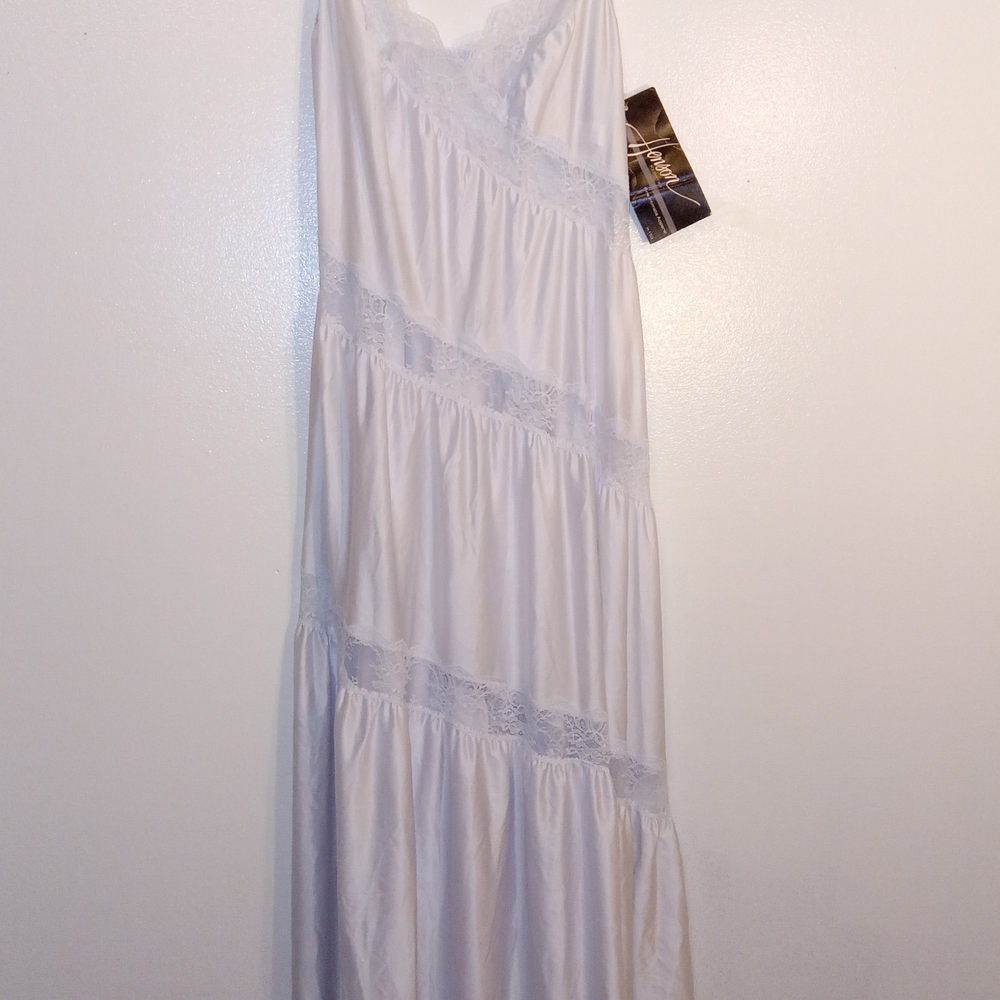 Elegant Light Blue Lace Chemise